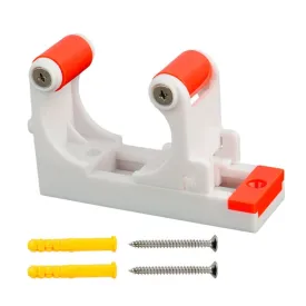 DEEMOUNT RCK-051 Road Bicycle Parking Buckle Wall Hook Mountain Bike Parking Buckle(White Red)