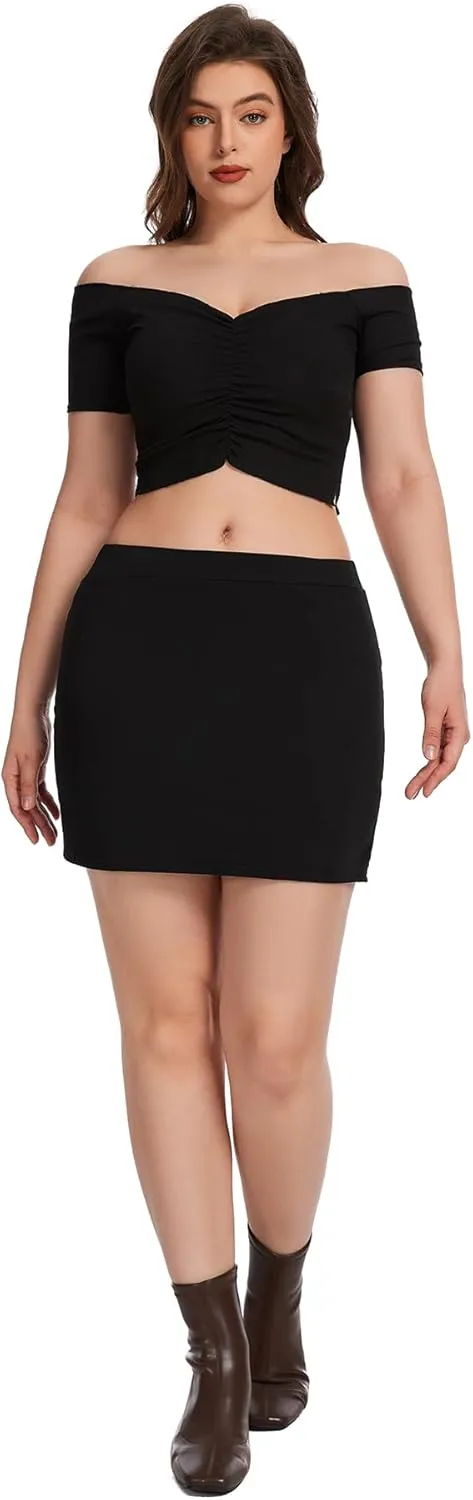 Dxyufazhe Women Sexy Leopard Print Bodycon Pencil Skirts Casual High Waist Mini Skirt with Shorts Underneath