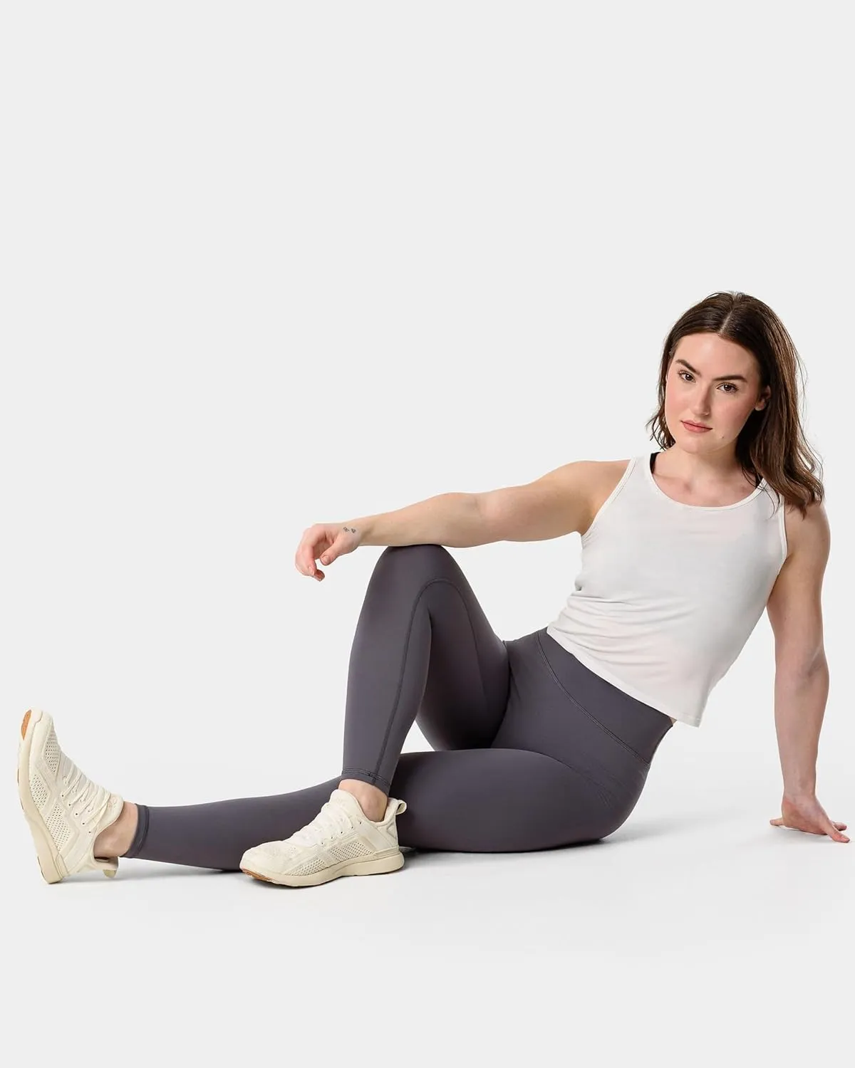 Kamo Fitness Serenity No Front Seam Leggings 25" Inseam Yoga Pants High Waisted Soft Workout Tights