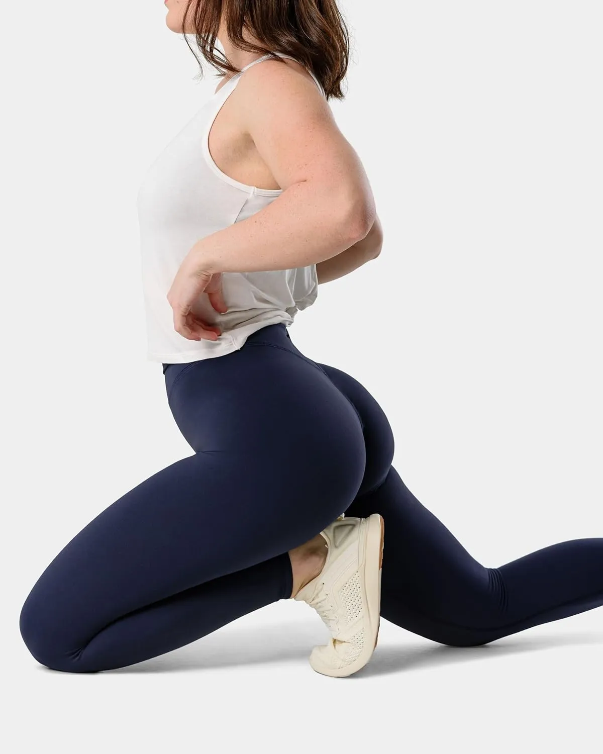 Kamo Fitness Serenity No Front Seam Leggings 25" Inseam Yoga Pants High Waisted Soft Workout Tights