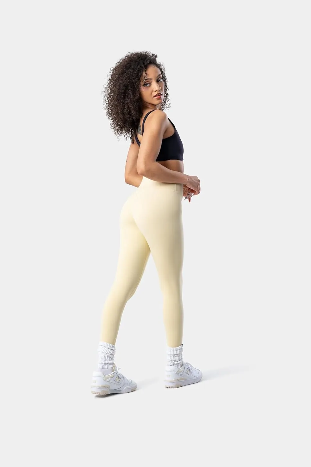 Kamo Fitness Serenity No Front Seam Leggings 25" Inseam Yoga Pants High Waisted Soft Workout Tights