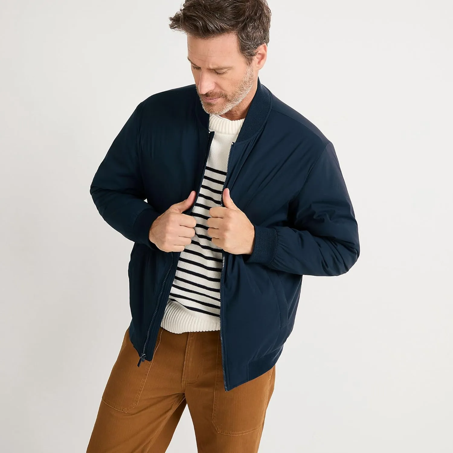 Lands' End Men's WanderFree Insulated Bomber Jacket