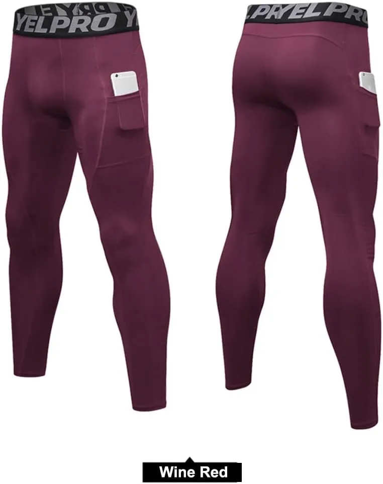 Men's Compression Pants Cool Dry Athletic Leggings Workout Running Tights Active Sports Baselayer Tights Men Yoga Pant