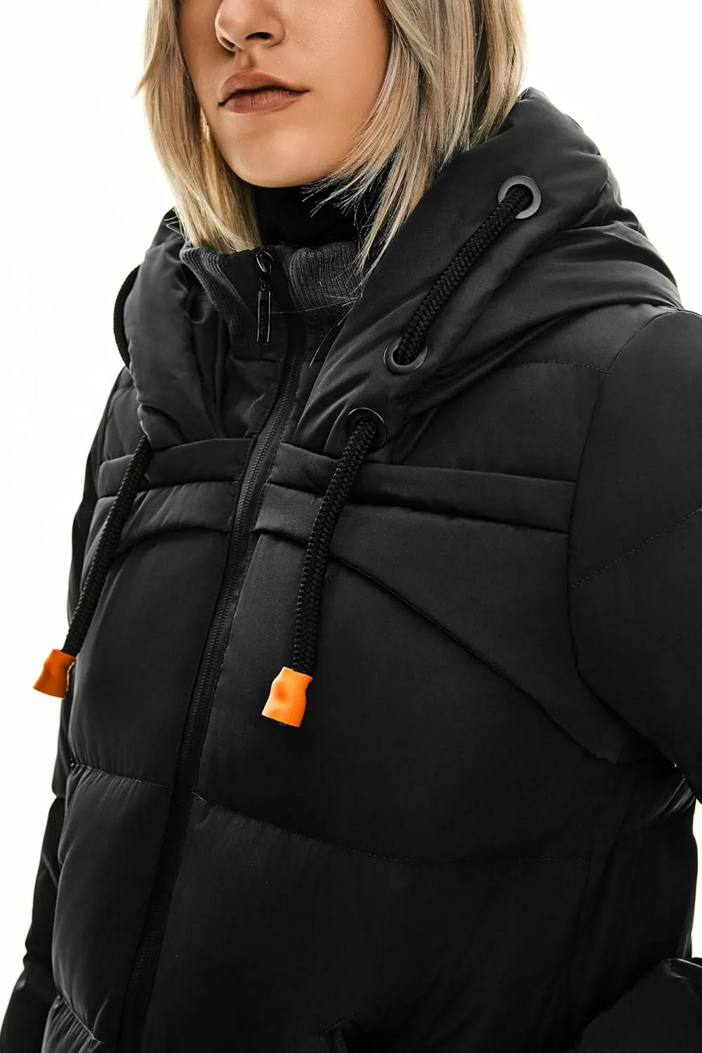 Orolay Women's Thickened Winter Down Coat Hooded Puffer Long Jacket with Pocket