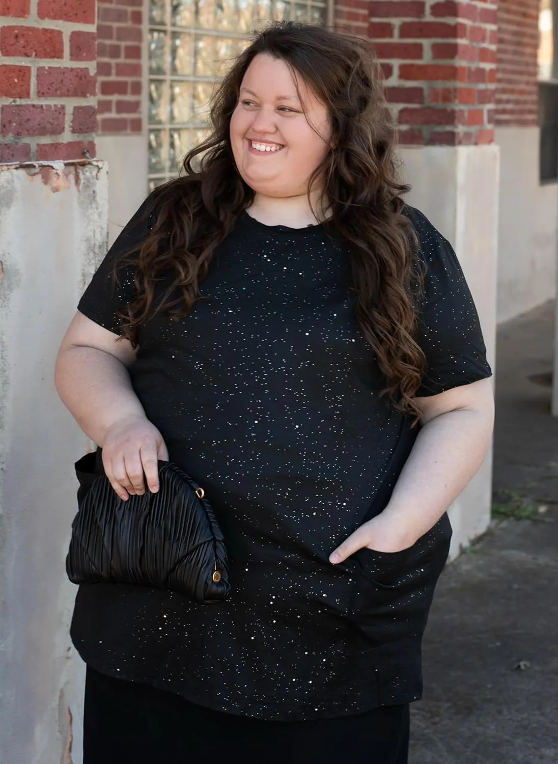 RITERA Plus Size Tops for Women Long Tunic Tops Summer Long Shirts Short Sleeve Spring Tops with Pockets for Leggings XL-5XL
