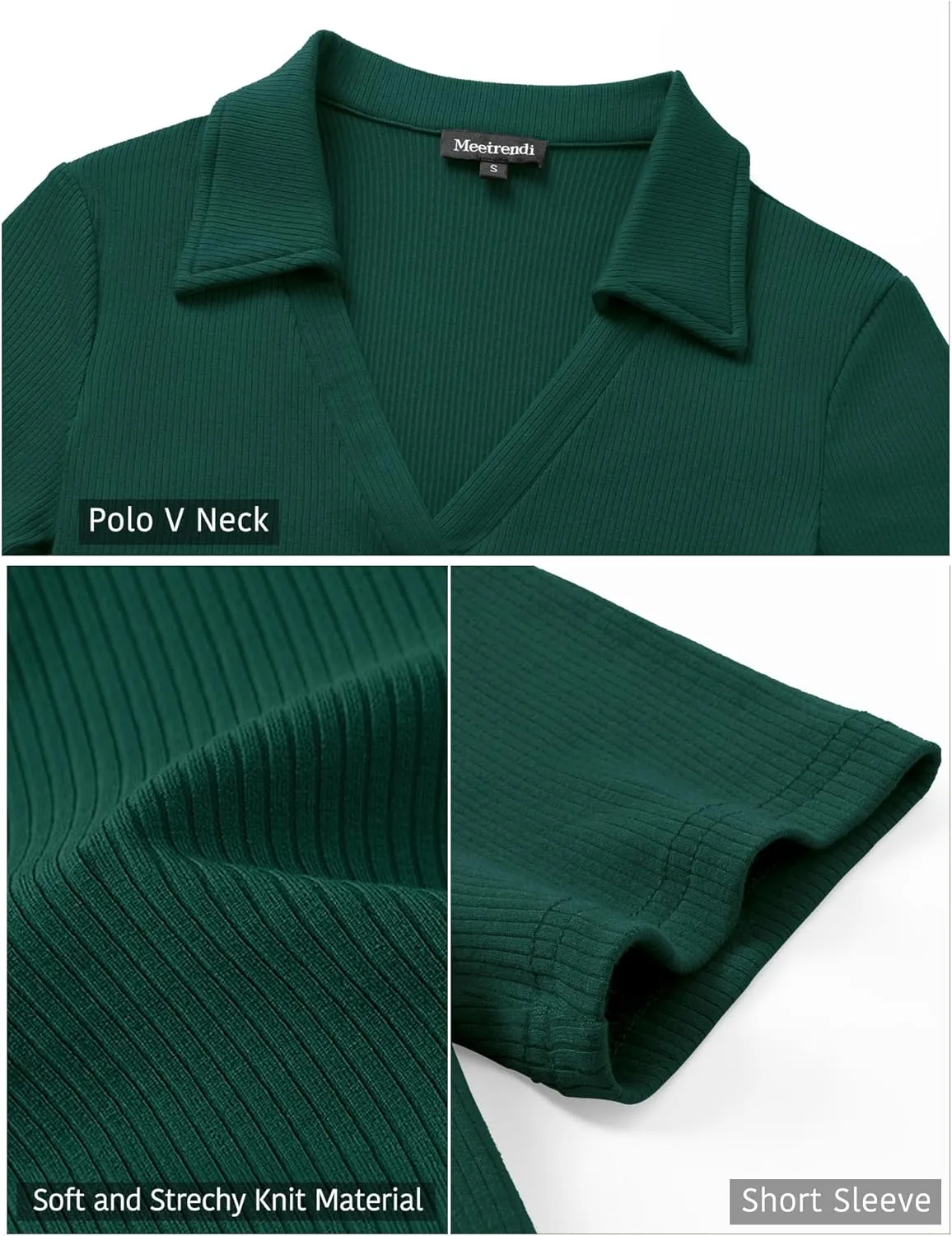 Womens Short Sleeve Business Casual Tops Summer V Neck Polo Work Shirts 2025 Fitted Basic Collared Shirt